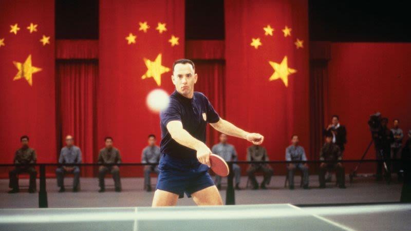  Gump learns to play ping-pong